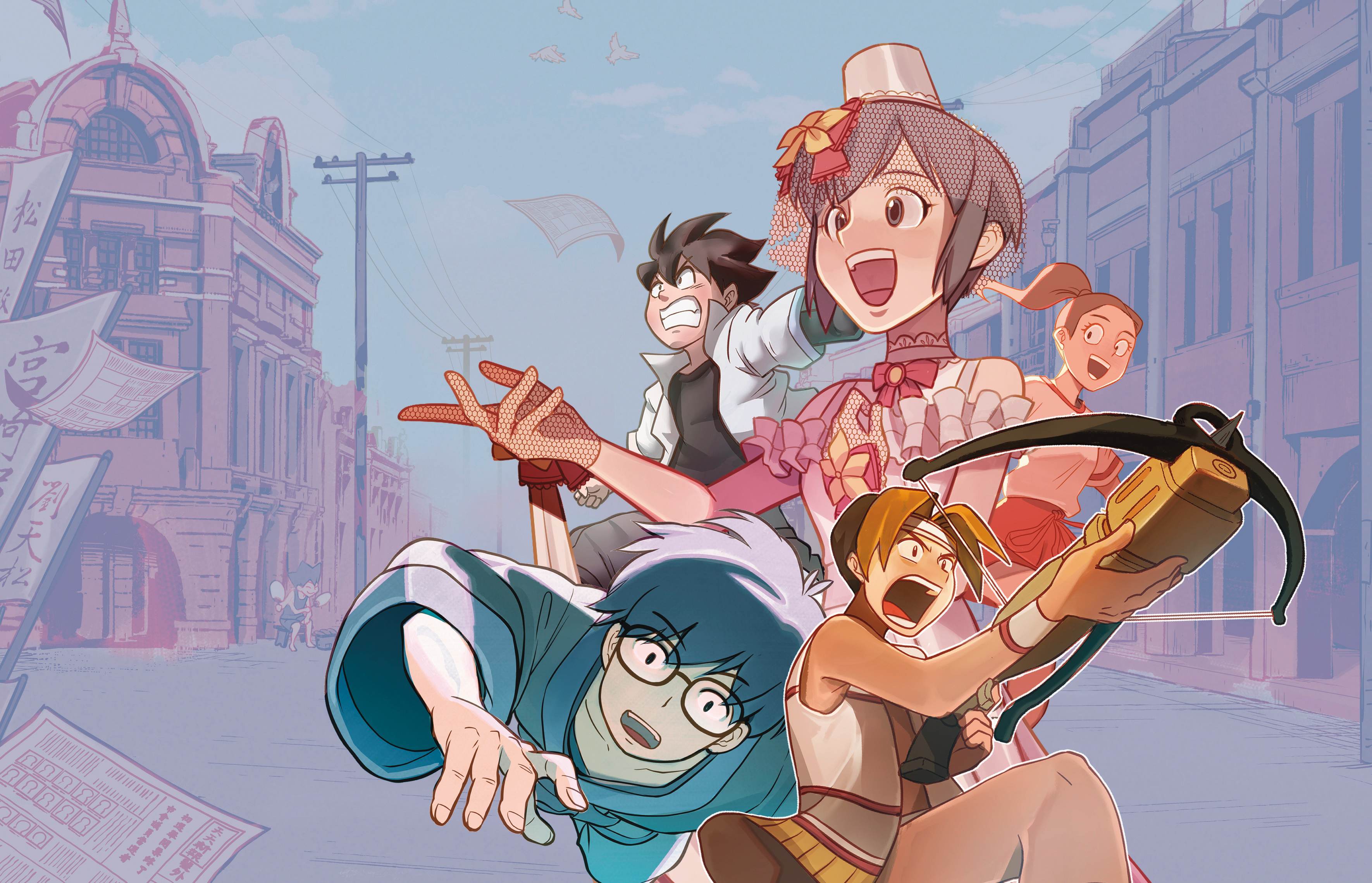 《集合！》以5名國中生為主角群，展開修補台灣歷史的任務。（澄波藝術文化有限公司提供）  