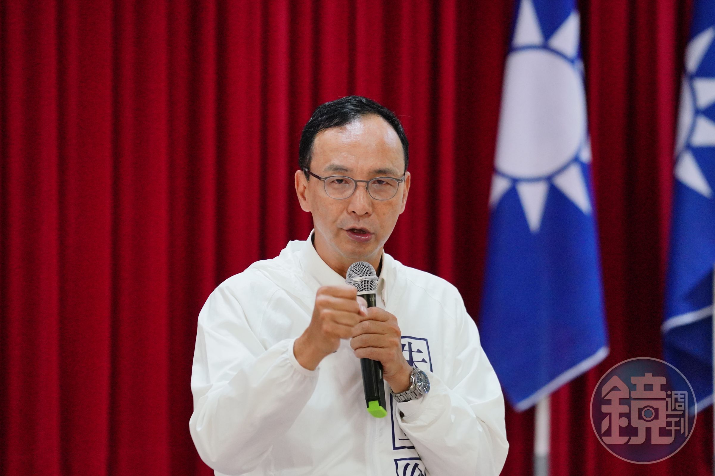 外傳鍾東錦有意回歸國民黨，黨主席朱立倫（圖）回應，指他們有自己的立場及原則，請外界不用見縫插針。（本刊資料照）