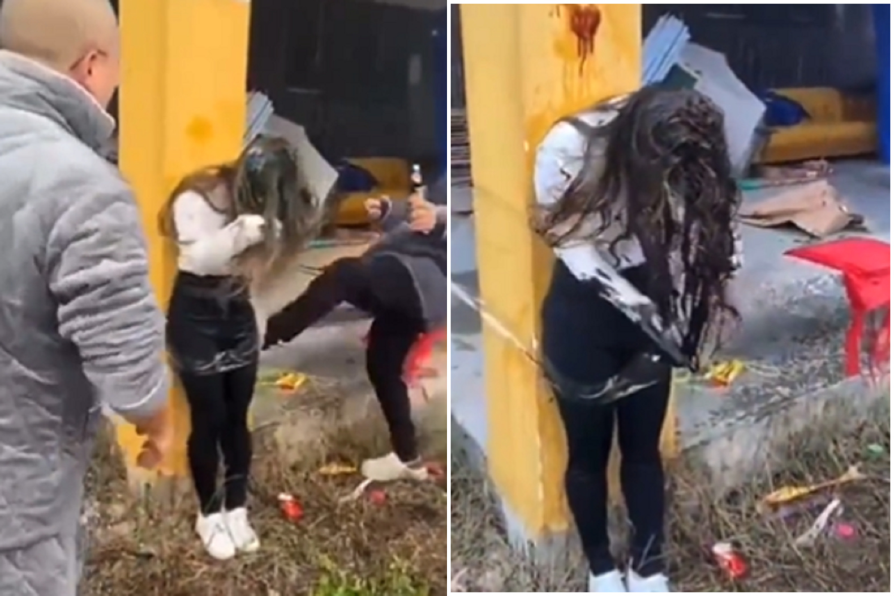 慎入！中國妹子玩大冒險賭輸，慘遭6壯漢野外凌辱。（翻自推特）