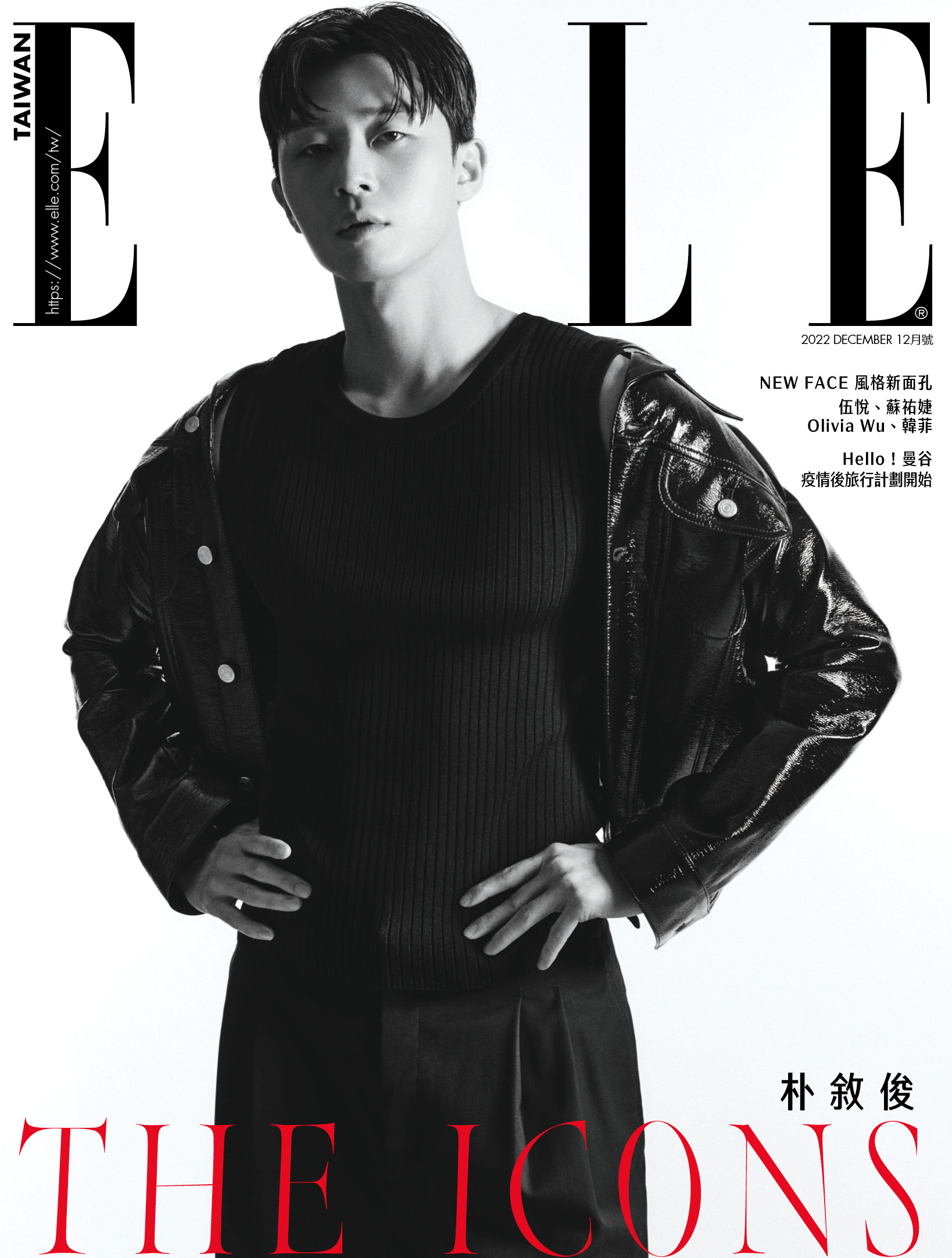 朴敘俊被譽為「浪漫推土機」「國民男友」,登上時尚雜誌《Elle》12月號封面。(《Elle》國際中文版提供)