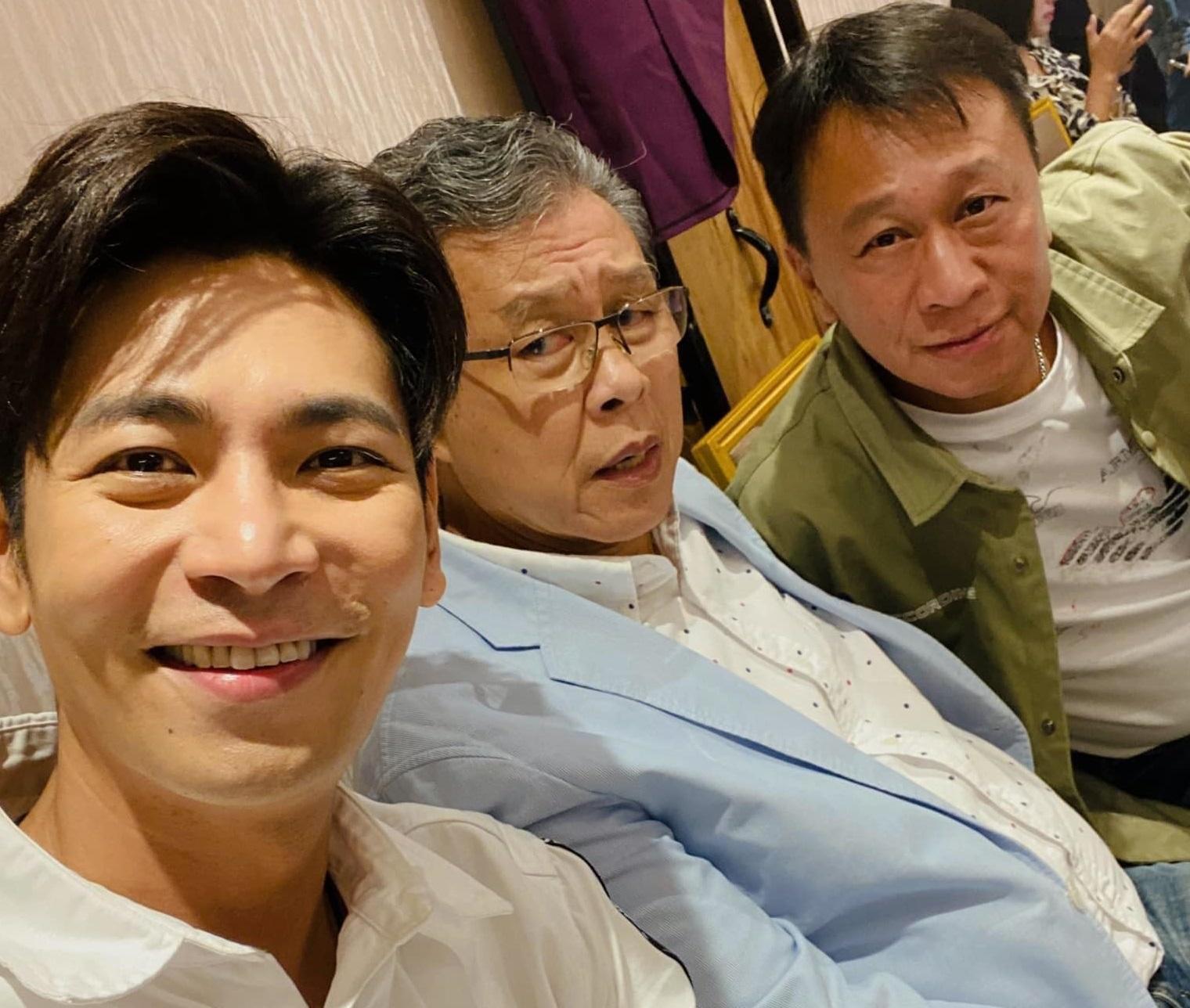 楊烈（中）不久前才殺青新戲《牛車來去》，和楊子儀游安順合作愉快。（翻攝自楊烈臉書）