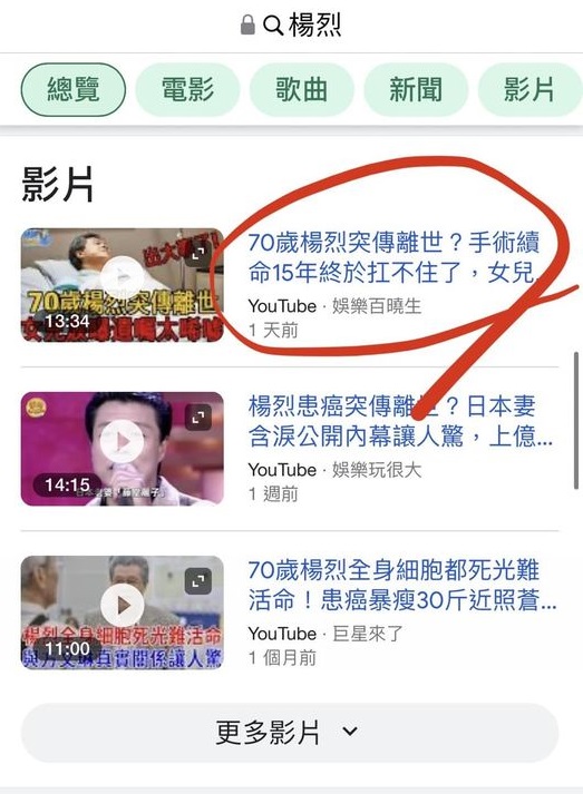 楊烈親上火線闢謠證實健康無虞。（翻攝自楊烈臉書）