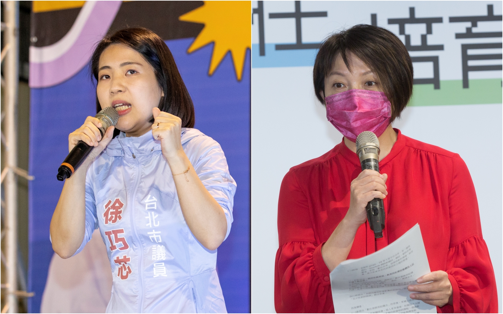 徐巧芯（左）不甘遭嗆「破X」，找上綠委范雲（右）陳情，卻反被翻出自己也曾說過破壞性別平等的言論。（本刊資料照）