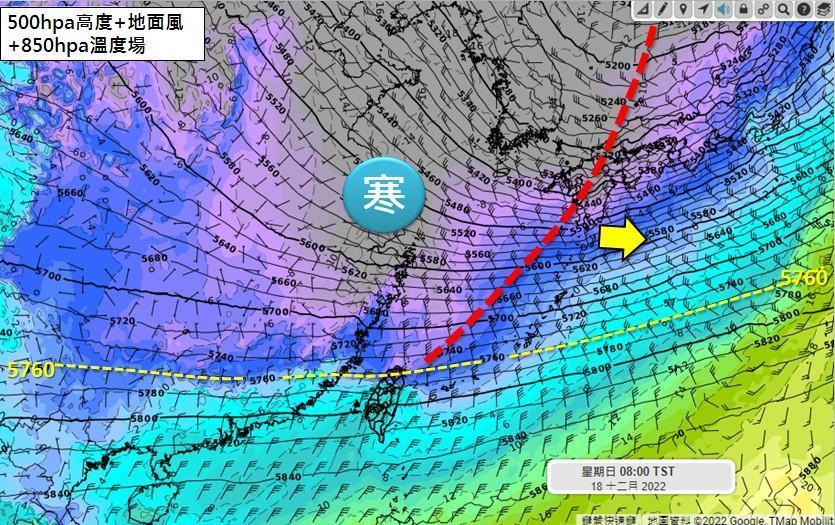 吳聖宇提醒，冷空氣週末南侵，民眾要做好禦寒準備。（翻攝自吳聖宇臉書）