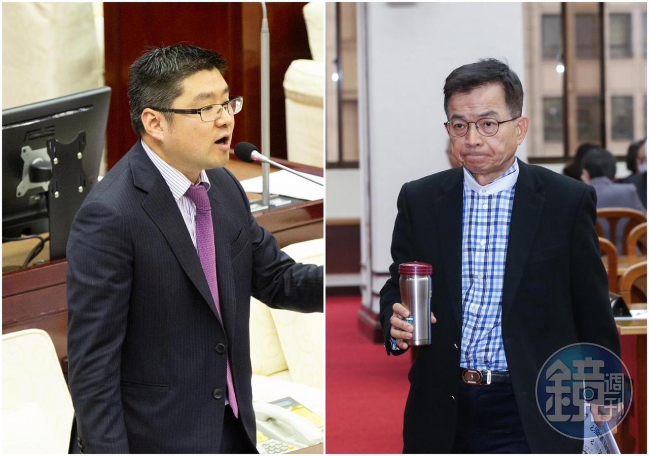 國民黨徐弘庭(左)剛連任台北市議員,他已對外拋出將挑戰現任該區藍委賴士葆(右)。(合成照,本刊資料照)