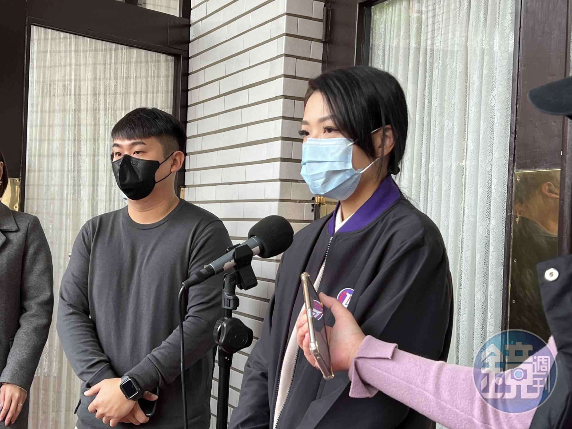 針對本刊報導4度密約助理串證,立委高虹安(右)表示「外界不應該做過多的渲染跟猜測。」