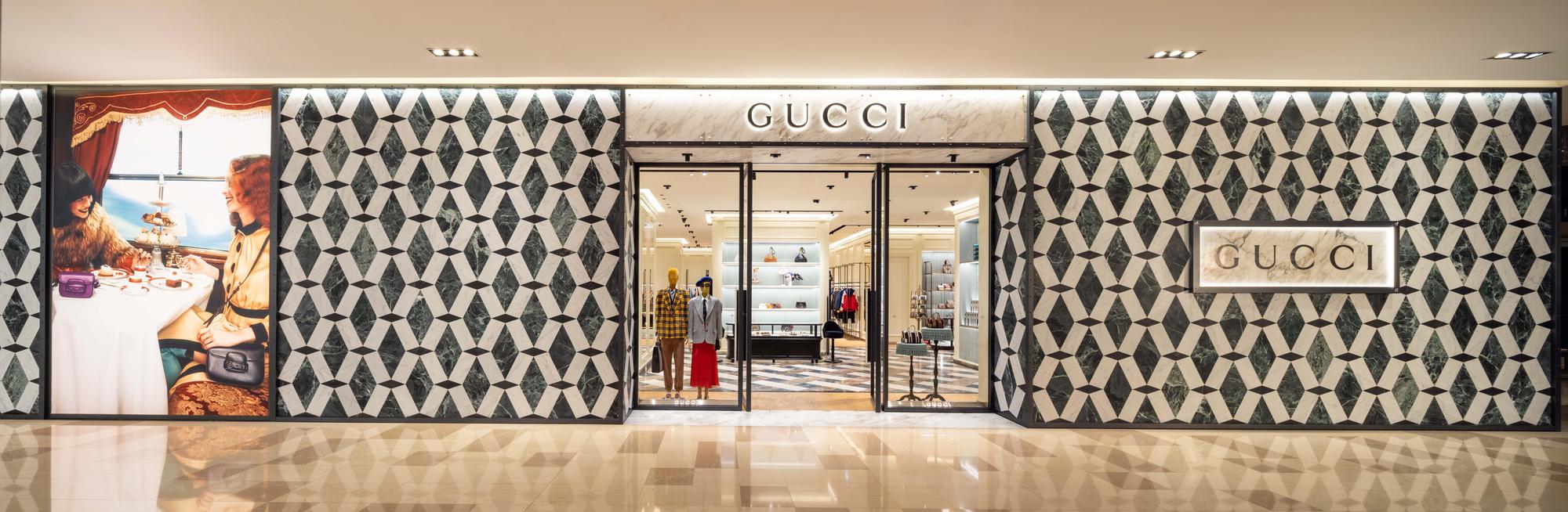 佔地122坪的GUCCI板橋大遠百專門店氣派又優雅。(古馳提供)