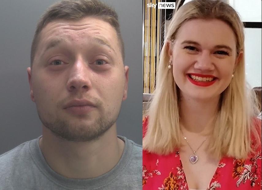 英國30歲男子羅斯殘忍將女友割喉棄屍，事後還假意傳訊關切女友是否安全返家混淆視聽。（翻攝推特@leicspolice、翻攝推特@SkyNews）