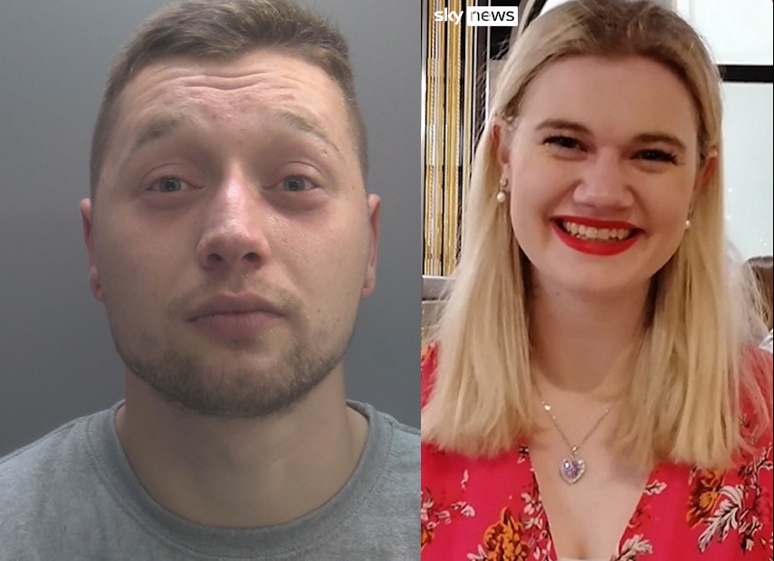 英國30歲男子羅斯殘忍將女友割喉棄屍，事後還假意傳訊關切女友是否安全返家混淆視聽。（翻攝推特@leicspolice、翻攝推特@SkyNews）