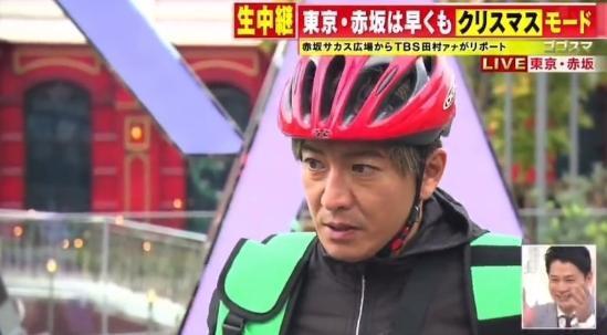 木村拓哉一本正經扮演外送員受訪。（翻攝自推特@Ssss6_0909）