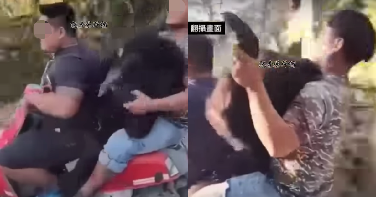 年輕的母台灣黑熊在屏東縣霧台鄉遭獵殺，嫌犯玩弄熊屍影片曝光。（翻攝自記者爆料網）