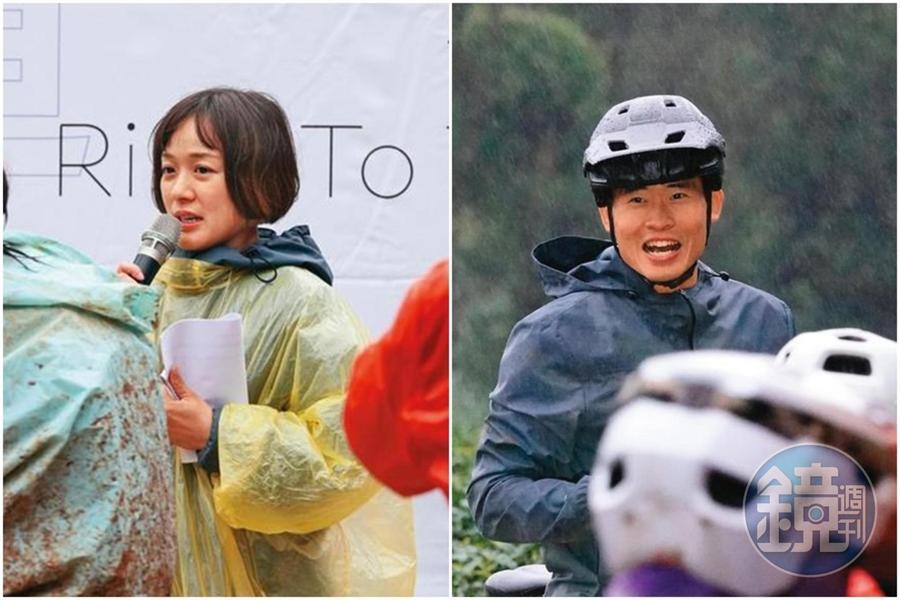 本刊直擊林彥君參加登山越野車的活動,與小她10歲的越野車國手江勝山(阿丹)夫唱婦隨。