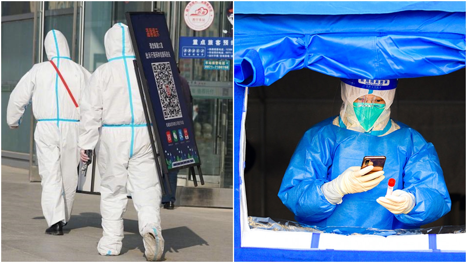 中國疫情持續蔓延，然而中國官方通報確診數字卻頻頻下降，甚至直接不公布無症狀感染者。（翻攝自微博@早報網、財富中文網）