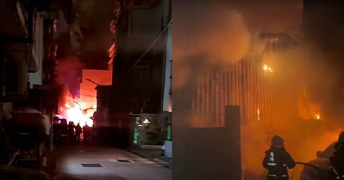高雄新興區林森一路的民宅發生火警,所幸無人傷亡。(翻攝自記者新聞網)
