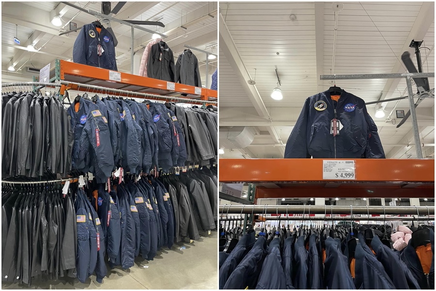 好市多販售一款「NASA飛行夾克」一件售價4,999元，不過網友卻認為很像保全穿的。（翻攝臉書Costco好市多 商品經驗老實說）