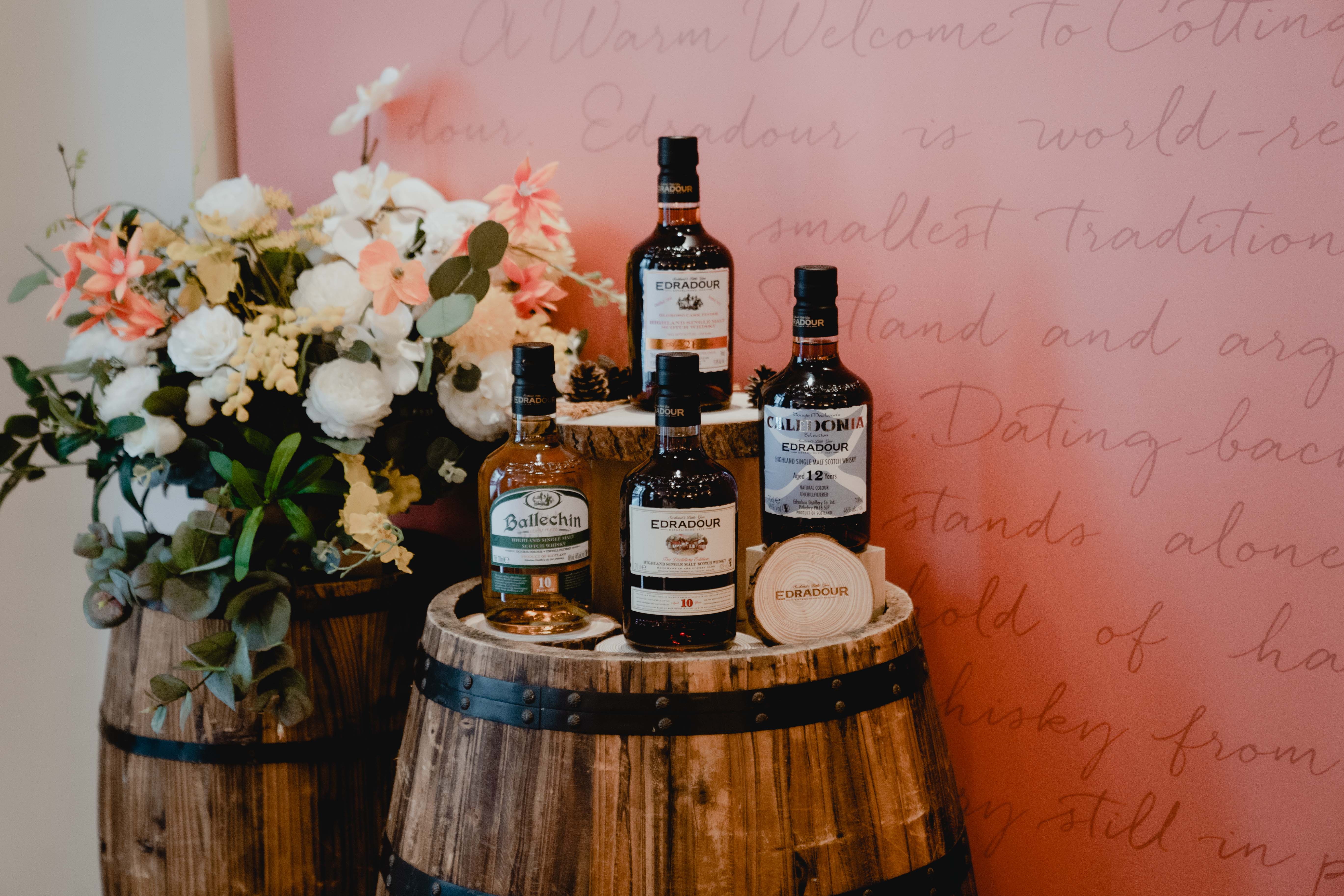 艾德多爾（Edradour ）不同年份的4款經典威士忌。（廷漢企業提供）