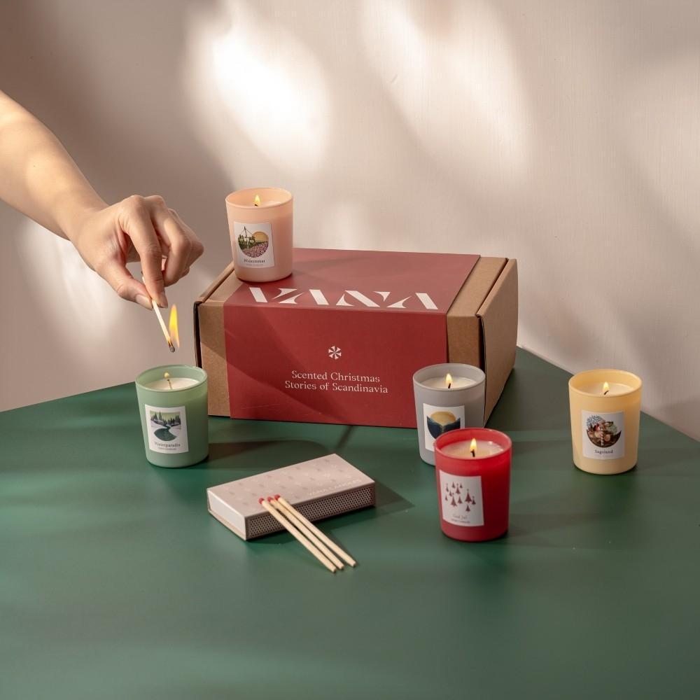 聖誕限定包裝-嚴選限量聖誕蠟燭禮盒B NT$2,200 VANA。(VANA提供)