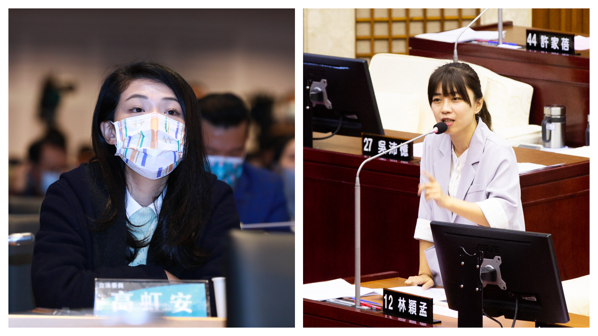 針對高虹安（左）捲入助理費案，林穎孟（右）分享過來人經驗。（本刊資料照）