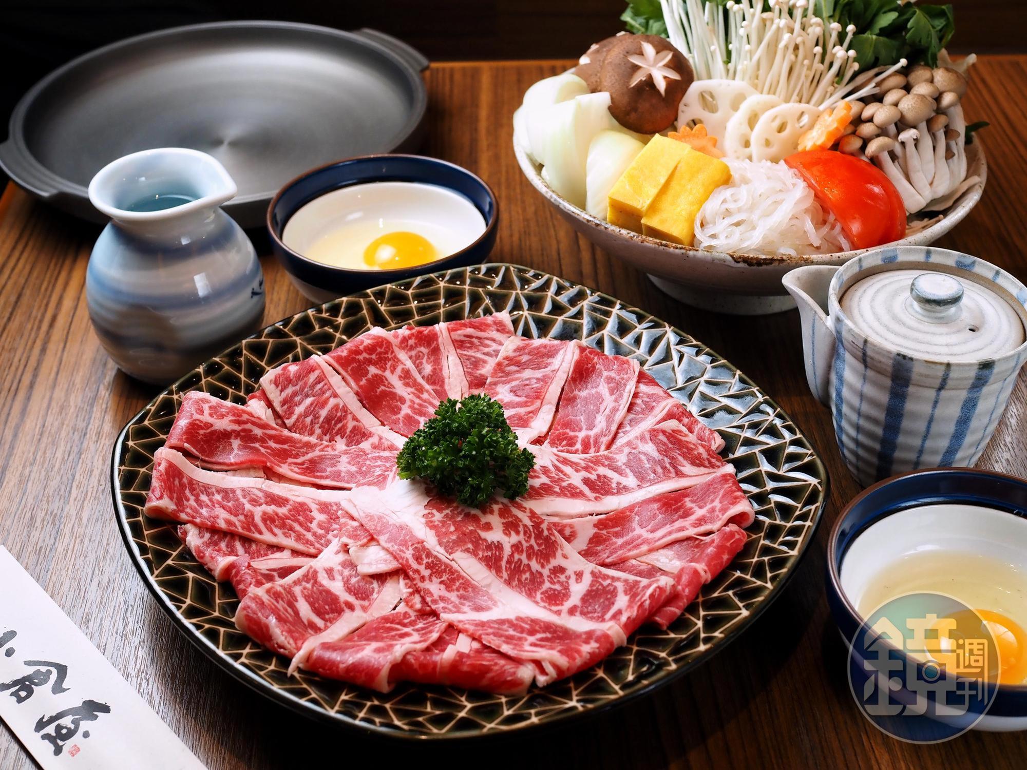 光復本店限定的「小倉屋壽喜燒」水準不輸壽喜燒專賣店。(1,380元/套,每日限量)
