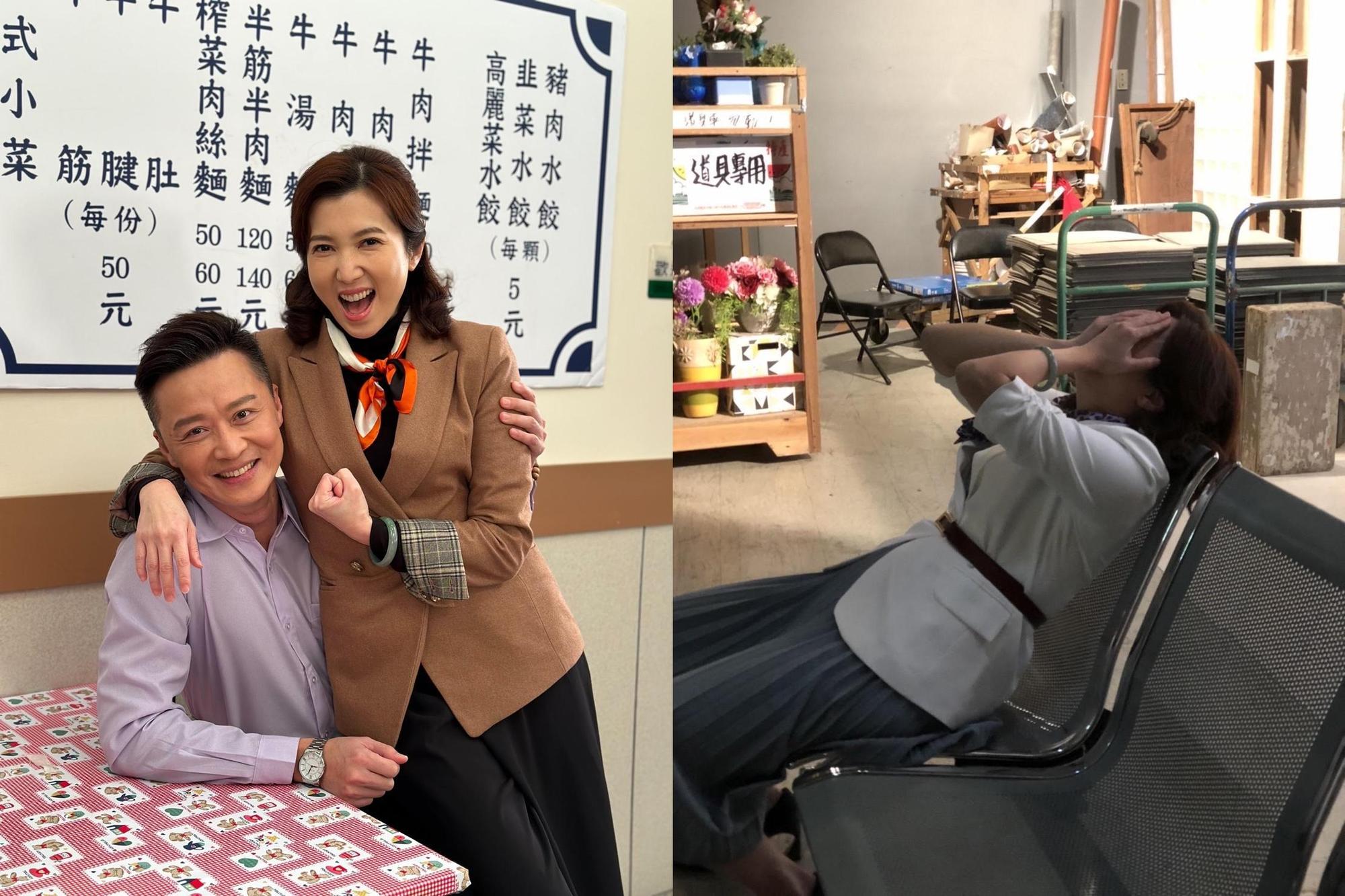 廖家儀（右）《市井豪門》在眾人面前揭穿何豪傑（左）劈腿羅巧倫，當場痛哭失聲。（民視提供）