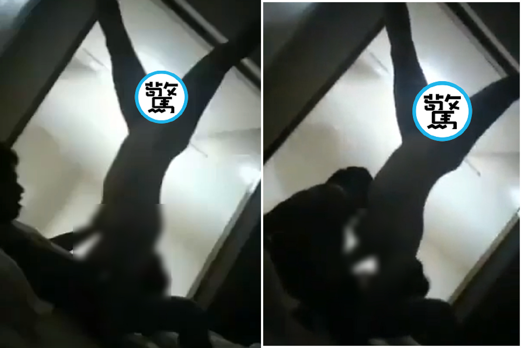 足球式愛愛神技！妹子「倒掛金鉤」含球射門，頭錘如搗蒜絕頂升天。（翻自《51吃瓜網》）