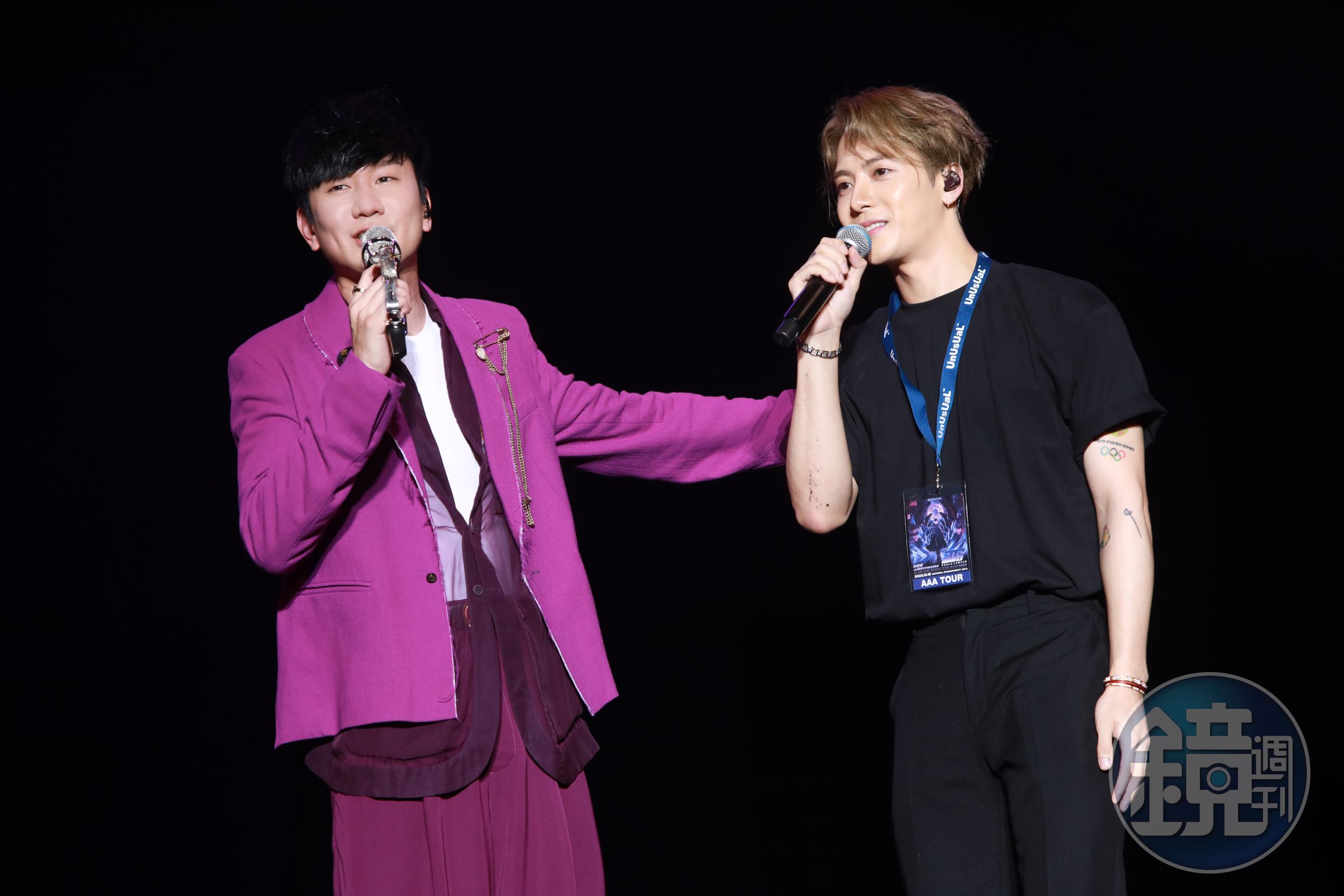 王嘉爾受邀當林俊傑演唱會嘉賓。（JFJ Productions提供） 