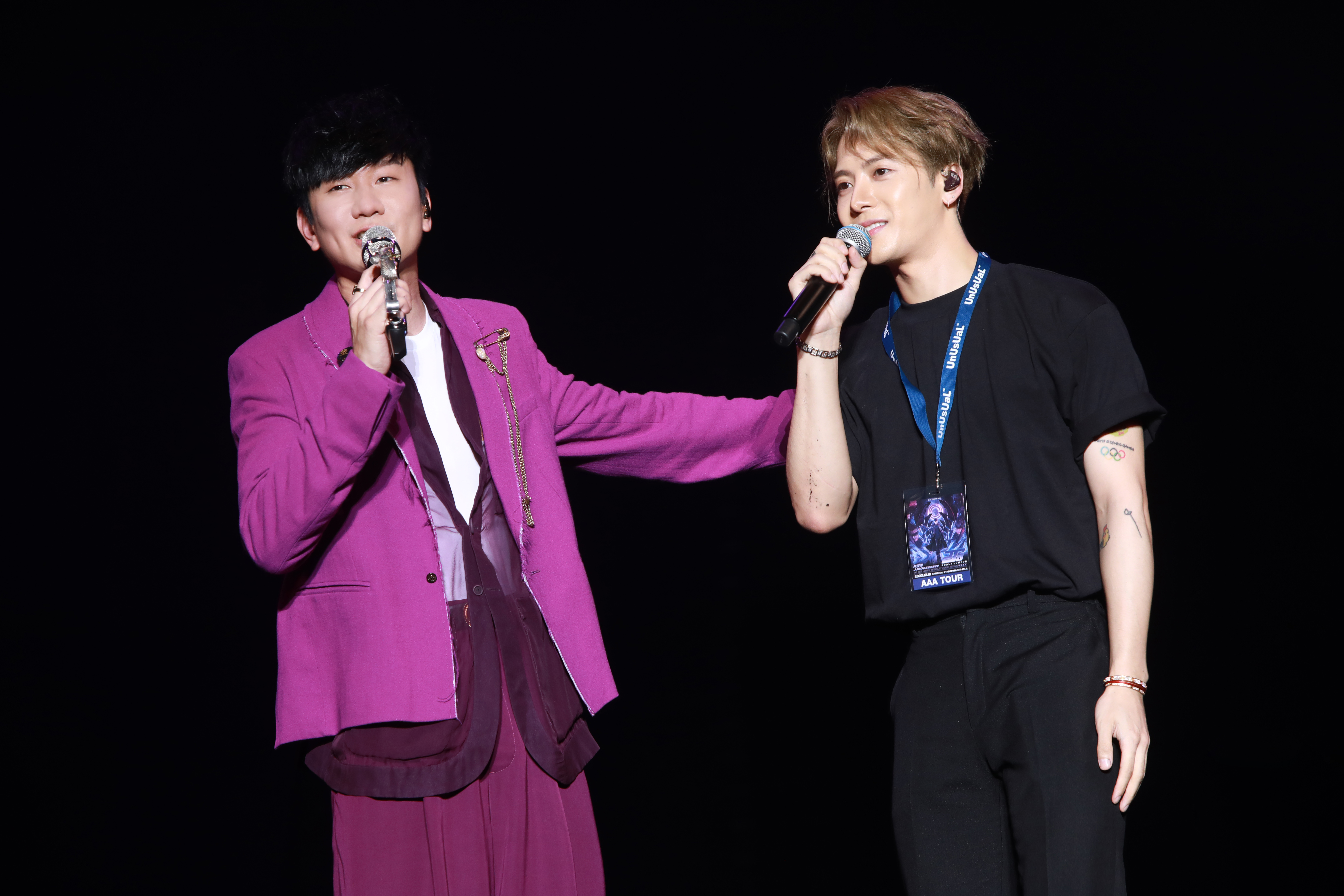 王嘉爾受邀當林俊傑演唱會嘉賓。（JFJ Productions提供） 