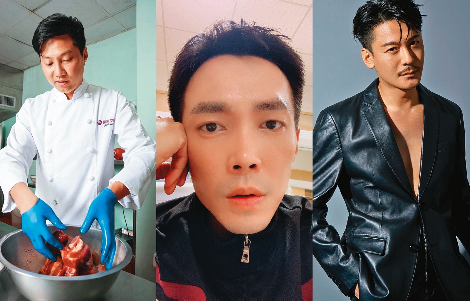 梁國德（左起）、許仁杰和王東均被爆料不給妻子家用，形象大傷。（翻攝自梁國德IG、許仁杰臉書、王東微博）