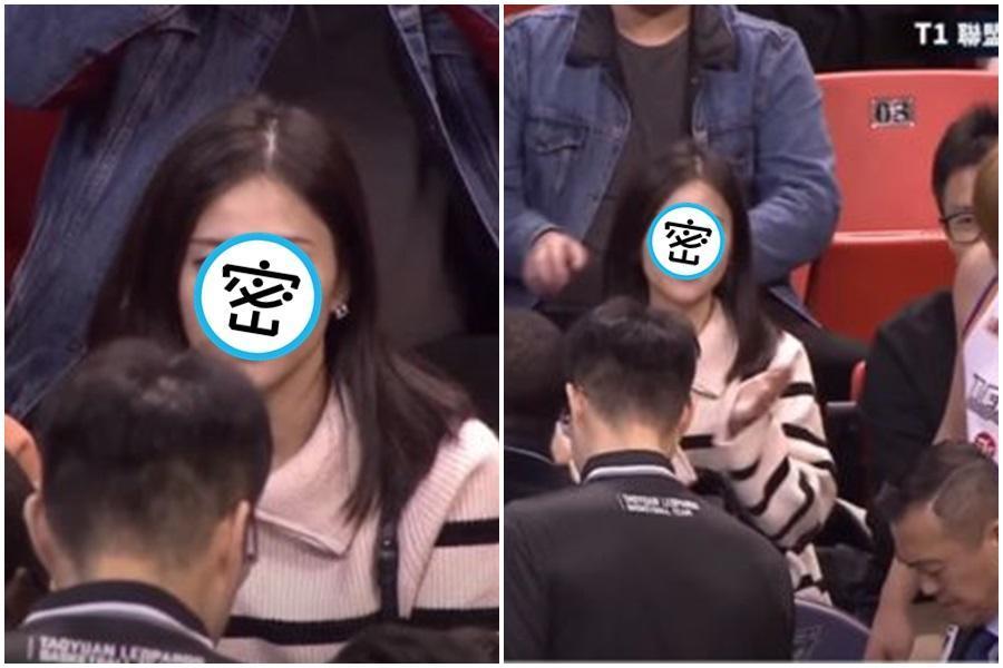 魔獸身後的長髮大眼美女，不但吸引導播狂拍，也引起大批球迷討論。（翻攝自海綿大YouTube）