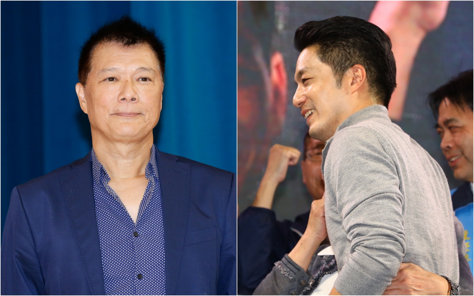 蔡詩萍（左）獲邀擔任台北市文化局長，蔣萬安（右）承諾幫他扛下深藍的壓力。