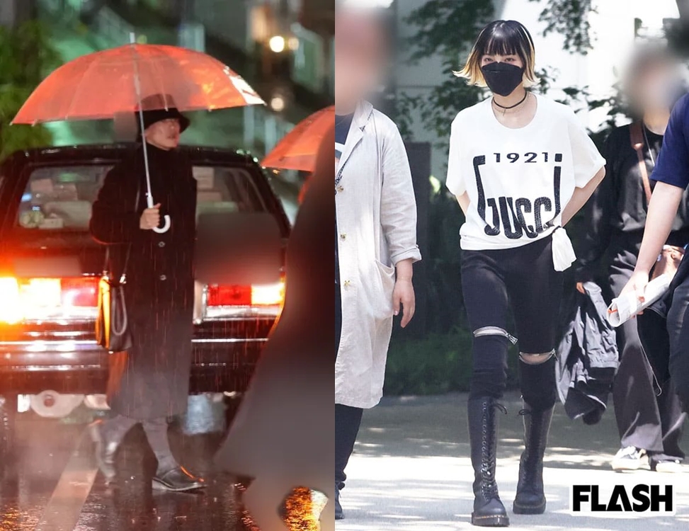 佐藤健（左）因為《初戀》成為焦點，日前私下觀賞世足賽、旁有女伴的行程被拍，他與平手友梨奈（右）的新片暫時呈現破局狀態。（翻攝女性SEVEN、FLASH）