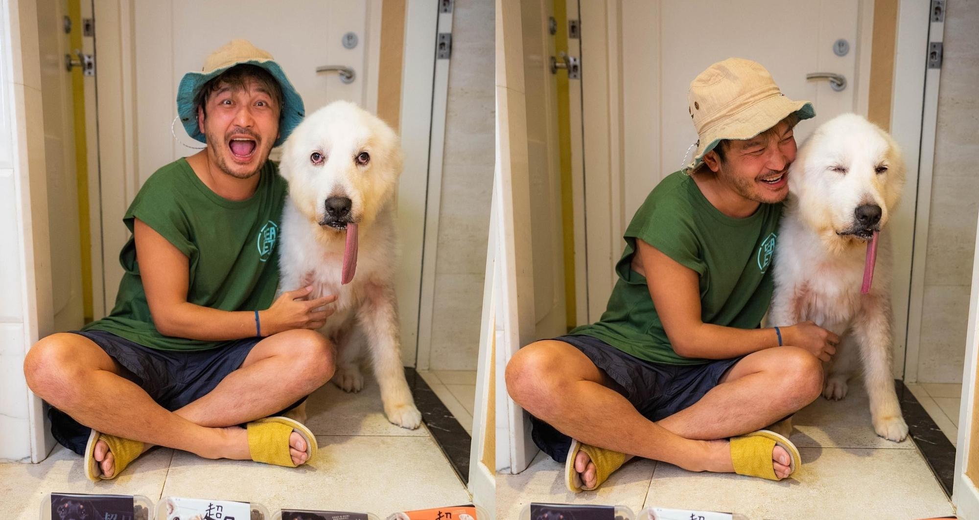 KID痛別愛犬波辣,但幸好在波辣回到汪星球前,一家人有拍了全家福。(翻攝自KID臉書)