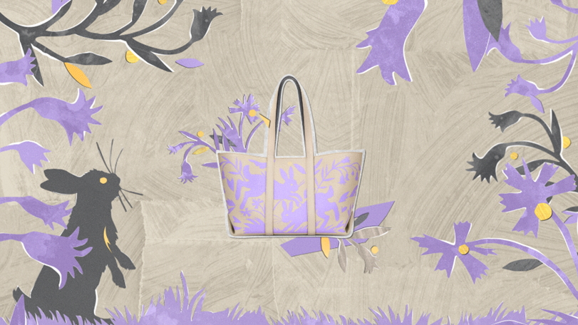 MOYNAT創意總監Nicholas Knightly與英國藝術家Mark Hearld攜手，推出兔年特別系列手袋。（MOYNAT提供）