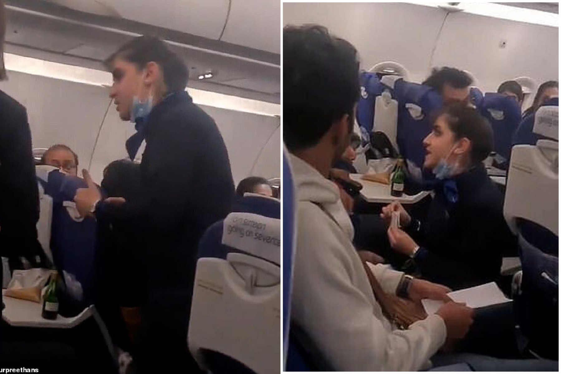 空姐不忍了！對奧客開譙飆罵「閉嘴，我不是你僕人」，網友讚爆。（翻自《每日郵報》）