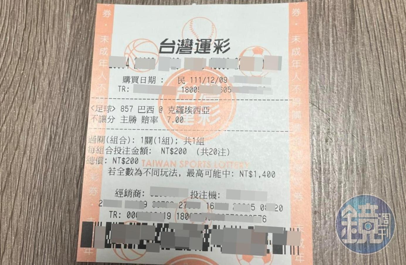 世足賽帶動運動彩券購買熱潮。(示意圖,讀者提供)