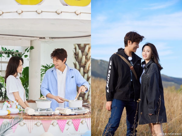 陳喬恩與老公Alan一起上陸綜《妻子的浪漫旅行》，兩人當初就是因上節目而相戀，如今也算是戀情續集。（翻攝自《妻子的浪漫旅行》微博）