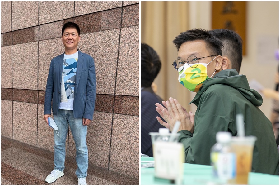 對於林飛帆（右）點名主動退黨，郭再欽（左）今天宣布退黨。（左圖翻攝自臉書，右圖本刊資料照）