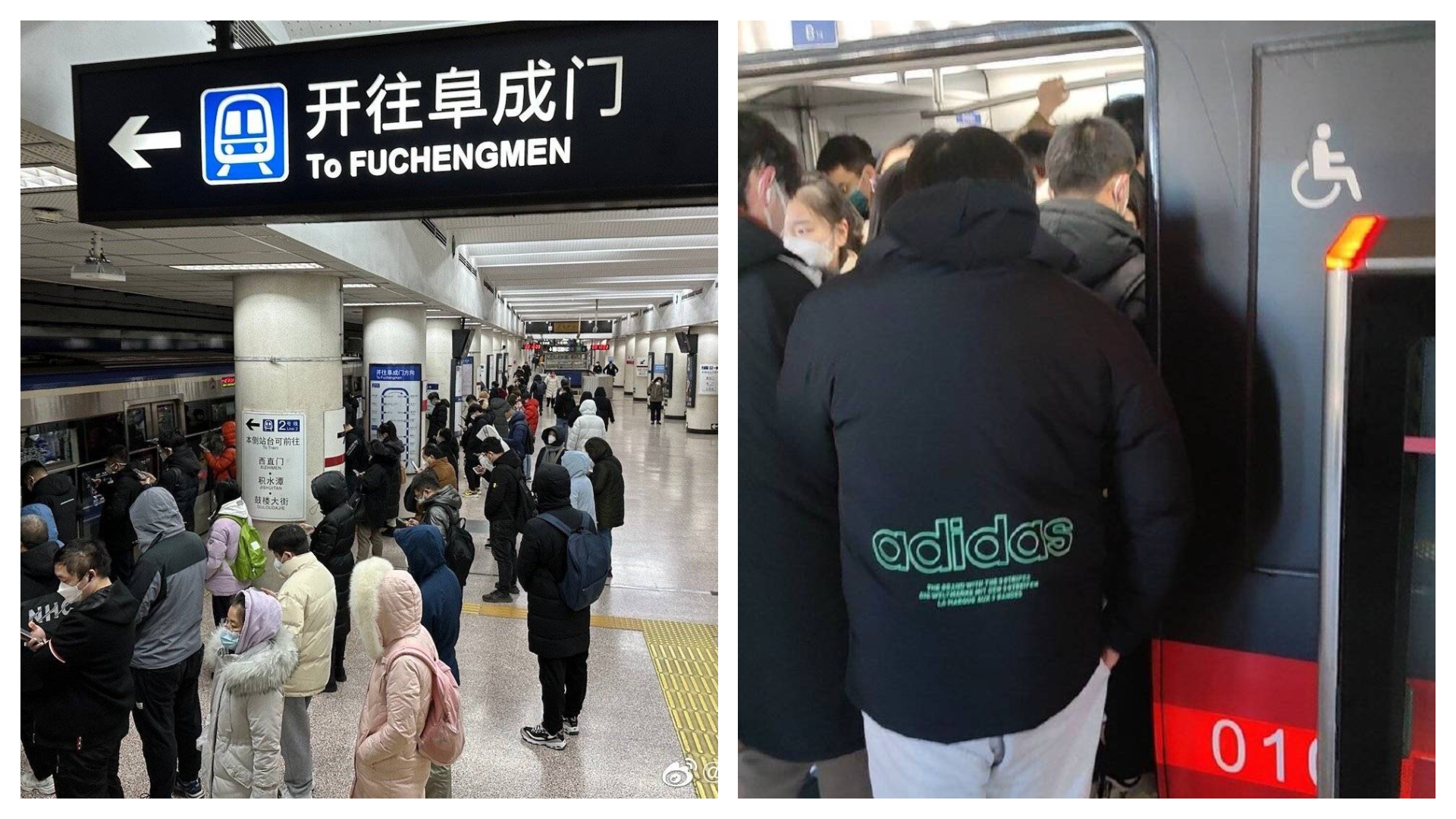 據網路上流傳的紀要及媒體報導，都稱北京已過疫情高峰，就有網友貼出北京人流回來了。（翻攝自微博@凱雷）