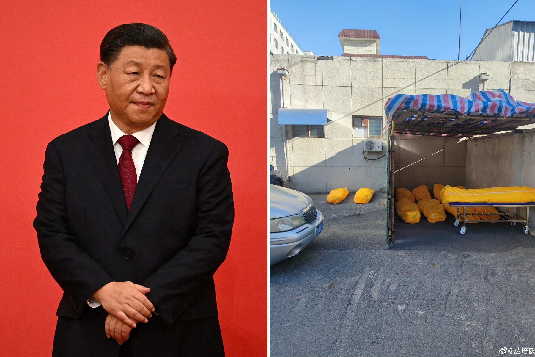 習近平「北京帝都」傳疫情嚴重，多種病毒株夾殺死者暴增！布林肯致電王毅關切狀況。（翻自推特）