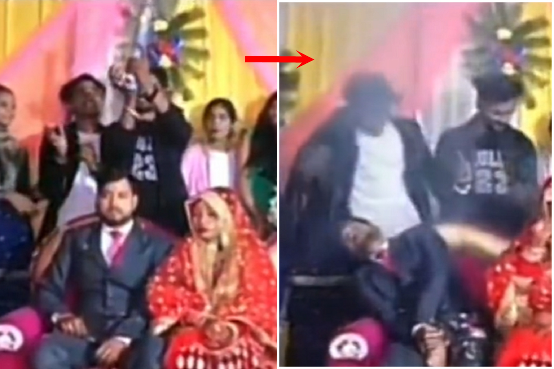 案情不單純？賓客放禮炮炸昏新郎，眾人繼續笑...（翻自推特）