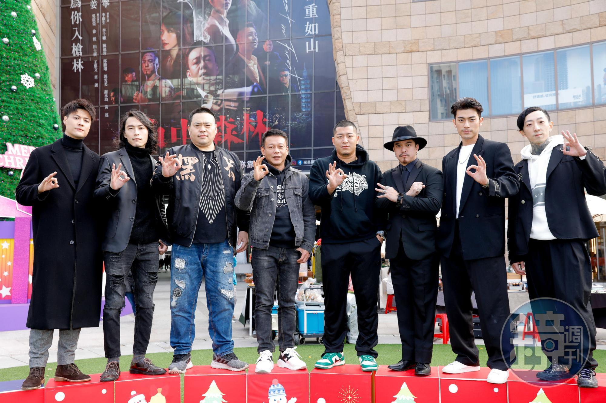 李康生率演員草爺、黃遠、吳震亞、田士廣等人出席海報揭幕記者會。