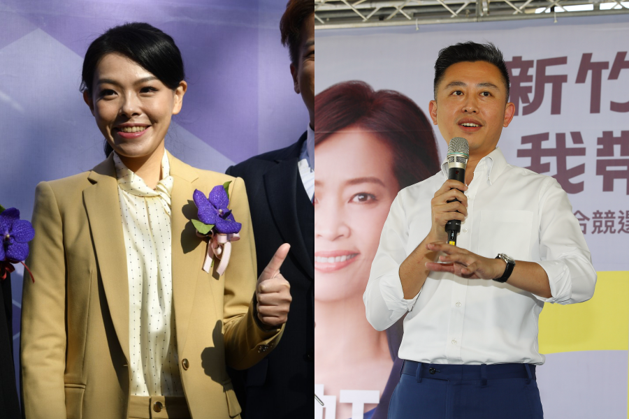 高虹安（左）今正式就職新竹市長，前市長林智堅（右）也發文恭喜。