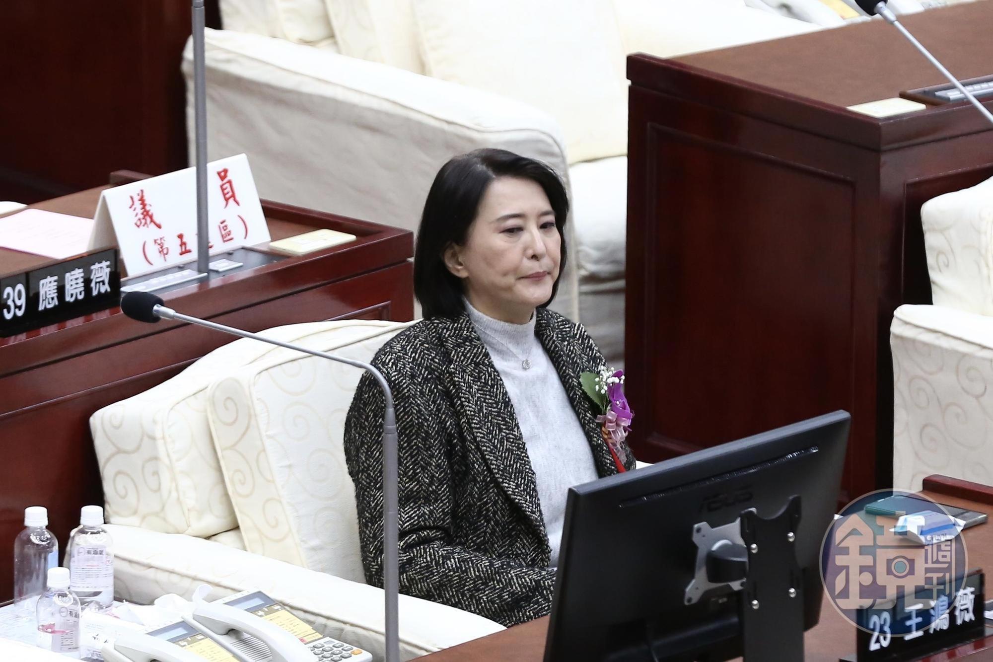 王鴻薇雖然已宣布投入立委選舉，今仍就職台北市議員。