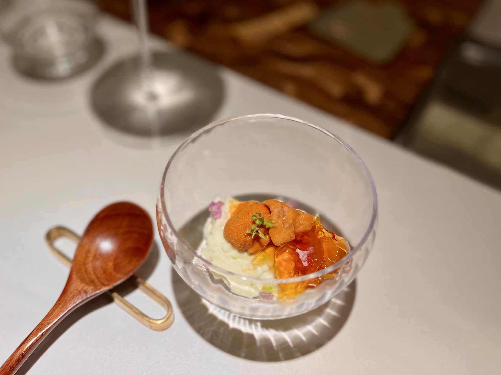 「海膽毛豆奶酪」是平塚牧人在北海道「Gohgon Pop-up」活動的創作。