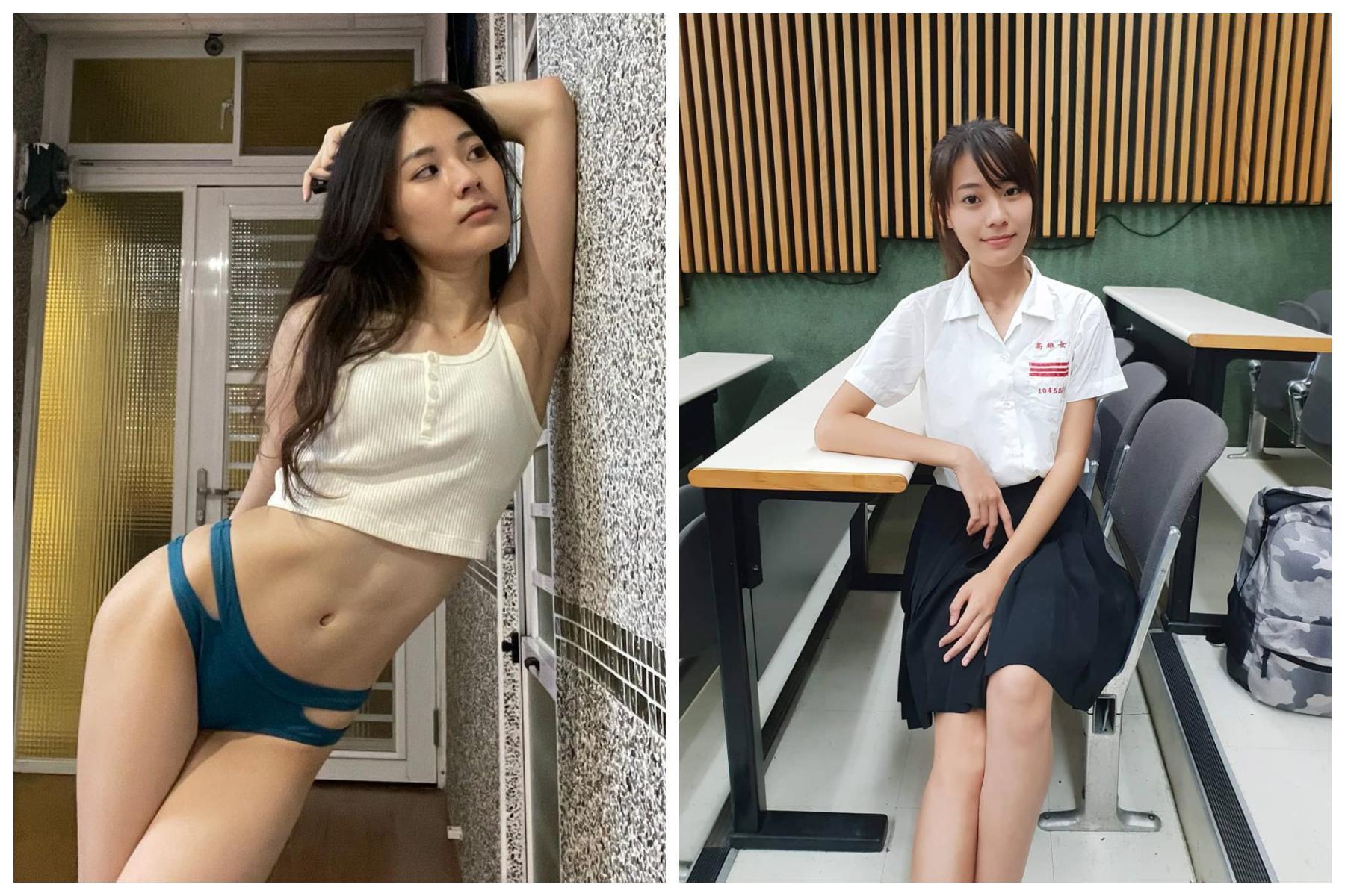 外型亮眼的小馮2018年以全校第一名考上台大醫學系,引起話題。(翻攝spottedclaw0415 IG)