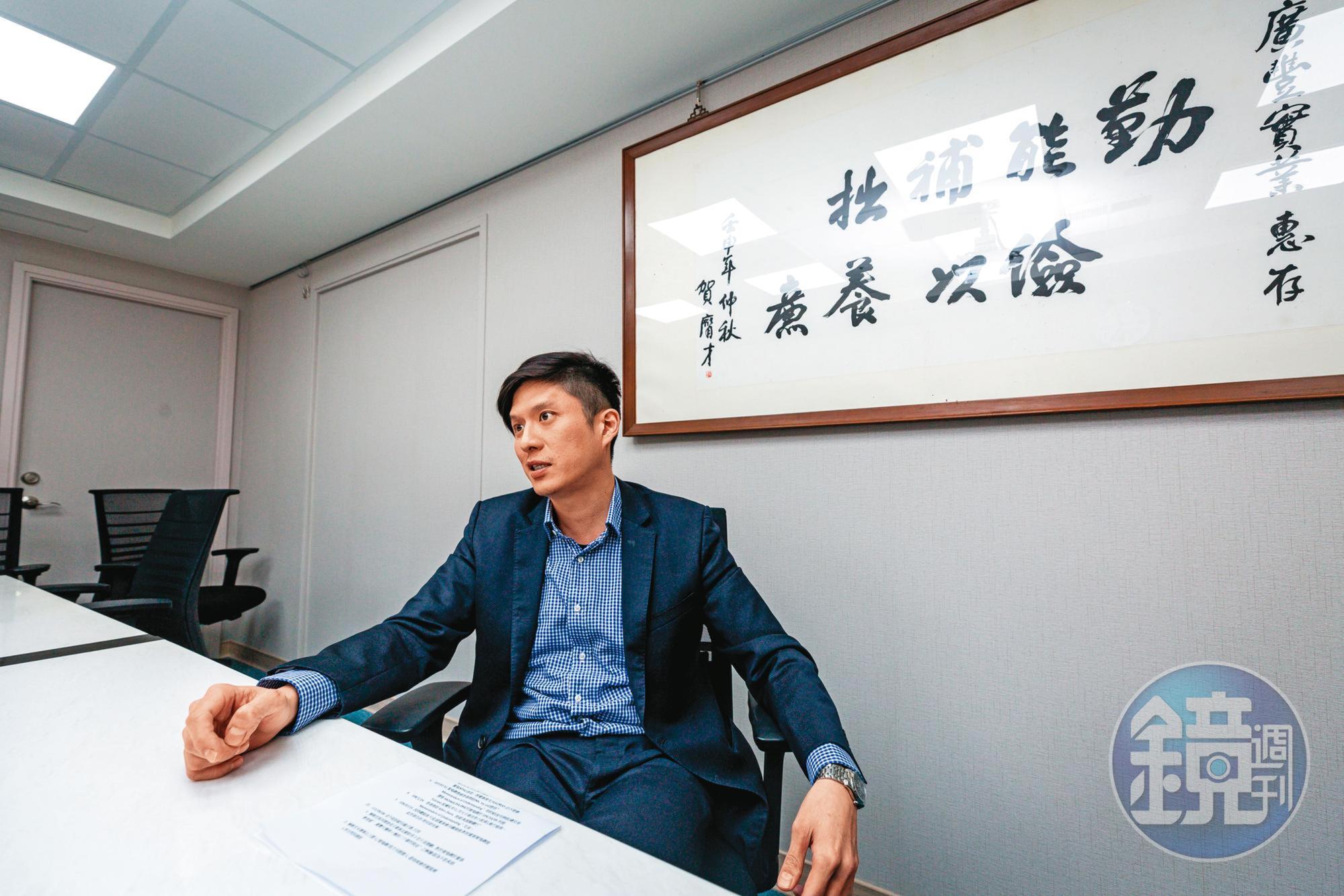 賀錫敬(圖)與叔叔關係決裂,以特別背信罪對賀鳴鐸提起刑事告訴。