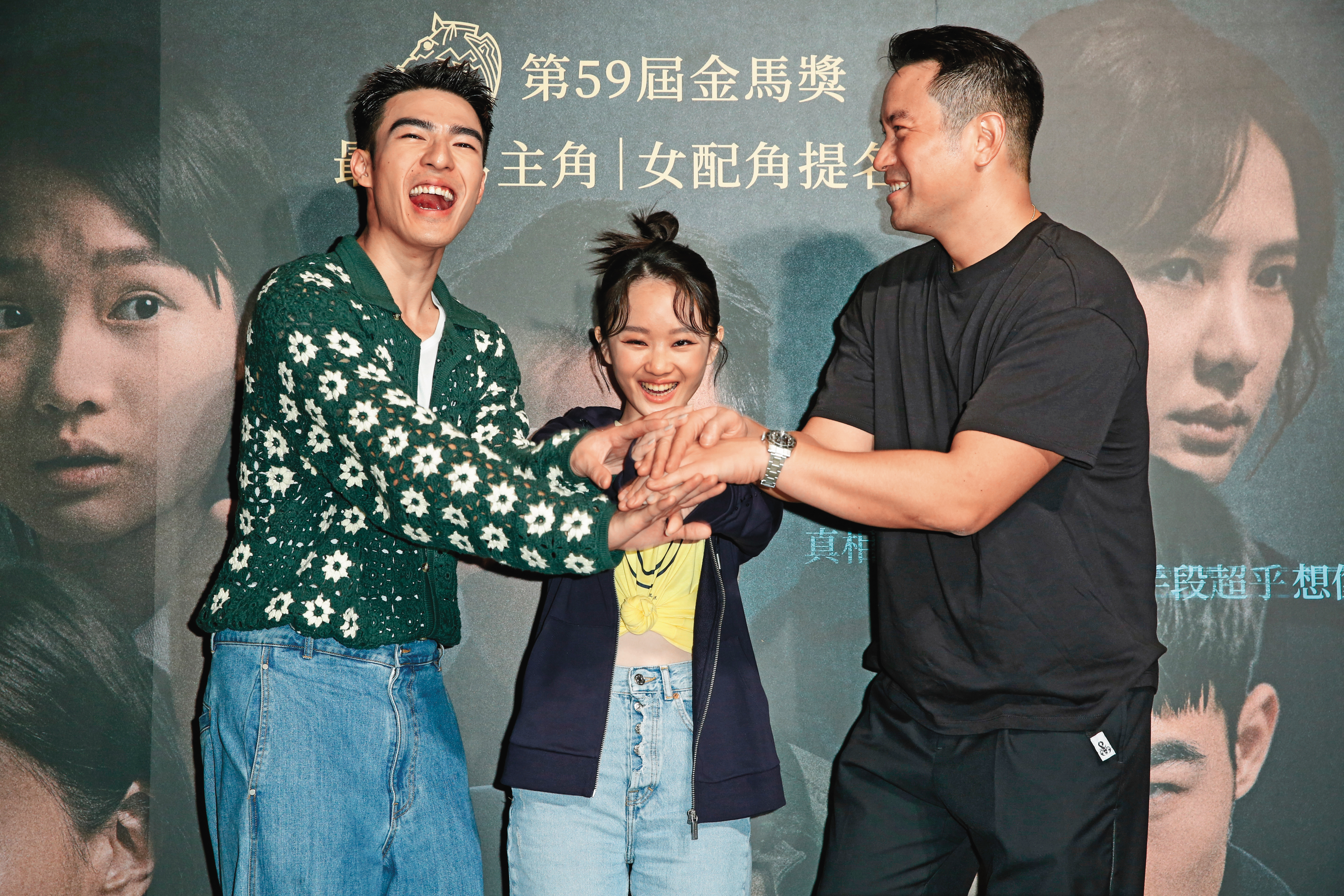 事業橫跨電視、電影的陳昊森(左),曾和張孝全(右)主演電影《罪後真相》。中為方郁婷。