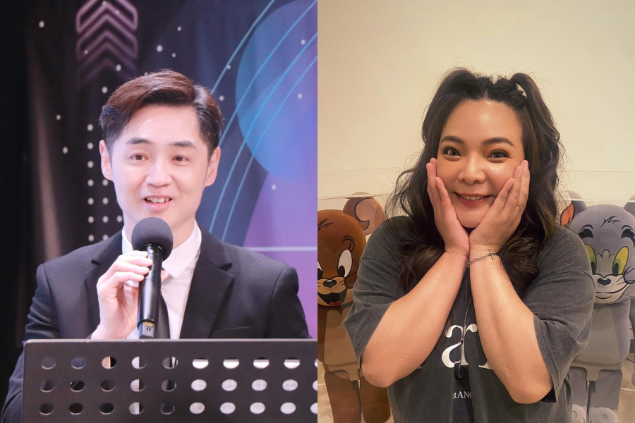 小甜甜（右）近日遭宋逸民（左）的教會「藝起發光協會」指控私生活不檢點，今岀聲反擊。（翻攝自宋逸民、小甜甜臉書）