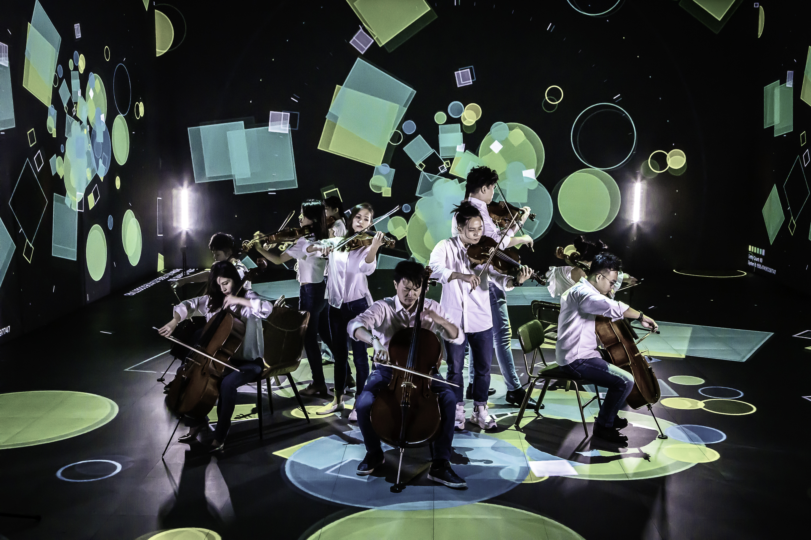 施振榮助灣聲樂團打造弦樂新曲MV，向世界展現台灣東方矽文明軟實力。（智榮基金會提供）