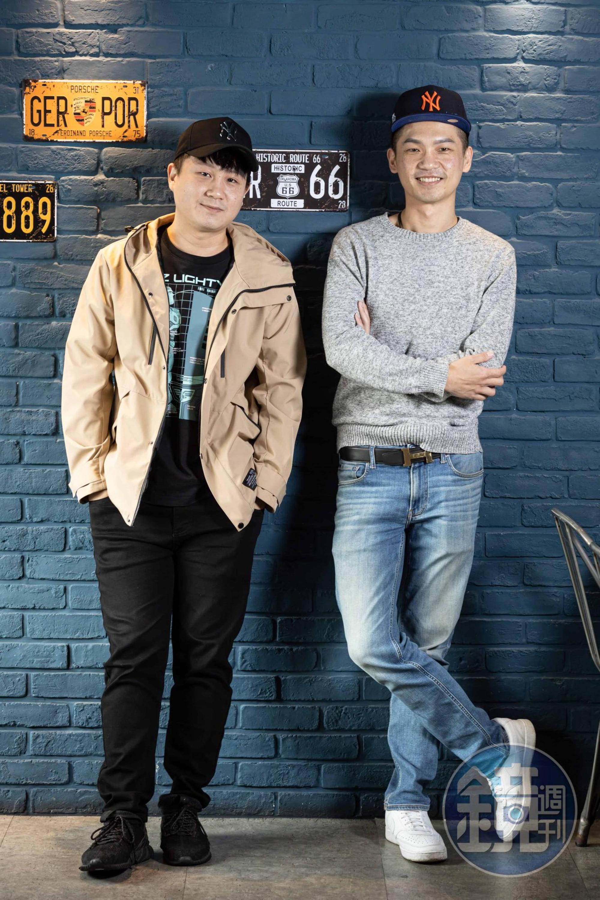 一同經營「8德司創意餐館」的Eason（右）和Eddie（左），兄弟2人執行力強又很有創新的想法。